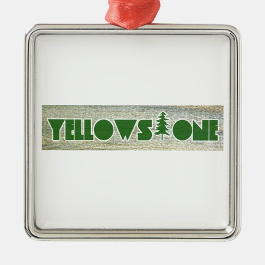 Nationaal Park Yellowstone Metalen Ornament (Voorkant)