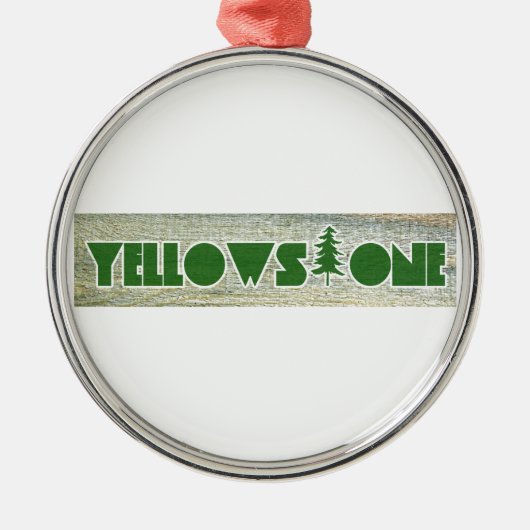 Nationaal Park Yellowstone Metalen Ornament (Voorkant)
