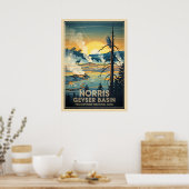 Nationaal park Yellowstone - Norris Geyser Basin Poster (Keuken)