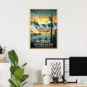 Nationaal park Yellowstone - Norris Geyser Basin Poster (Thuiskantoor)