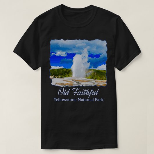Nationaal park Yellowstone Old Faithful Geyser T-shirt (Design voorkant)