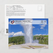 Nationaal Park Yellowstone - oude trouwe Geyser Briefkaart (Voorkant / Achterkant)