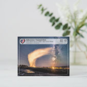 Nationaal Park Yellowstone - oude trouwe Geyser Briefkaart (Staand voorkant)