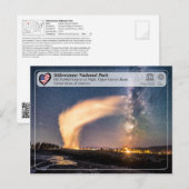 Nationaal Park Yellowstone - oude trouwe Geyser Briefkaart (Voorkant / Achterkant)