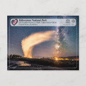 Nationaal Park Yellowstone - oude trouwe Geyser Briefkaart (Voorkant)