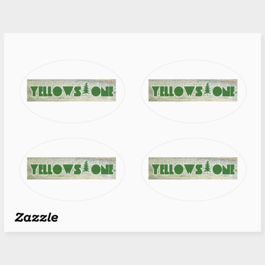 Nationaal Park Yellowstone Ovale Sticker (Vel)