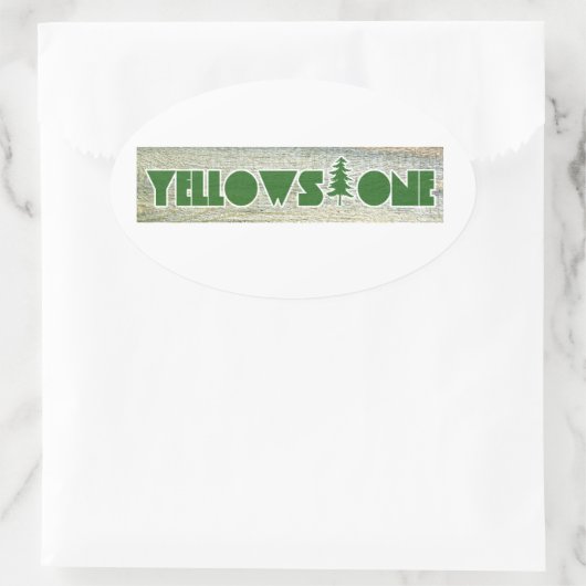 Nationaal Park Yellowstone Ovale Sticker (Tas)