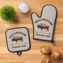 Nationaal Park Yellowstone Ovenwant & Pannenlap Set