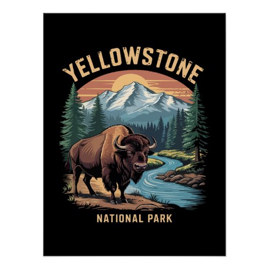Nationaal park Yellowstone Perfect Poster (Voorkant)
