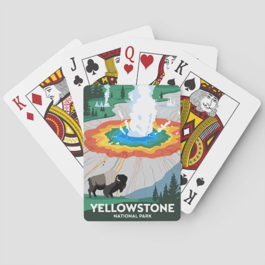 Nationaal park Yellowstone Pokerkaarten (Achterkant)