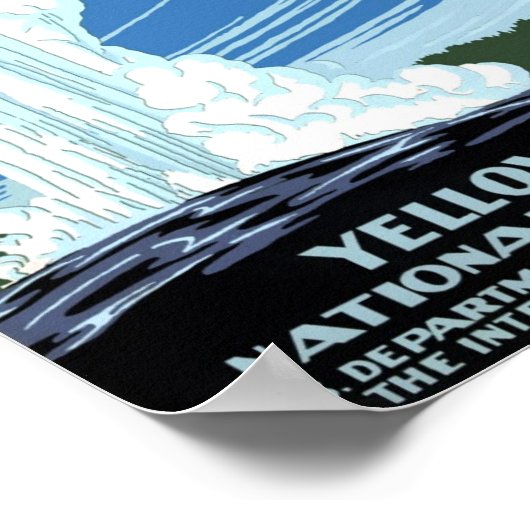 Nationaal Park Yellowstone Poster (Hoek)