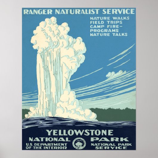 Nationaal Park Yellowstone Poster (Voorkant)