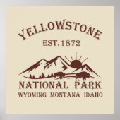 Nationaal park Yellowstone Poster (Voorkant)