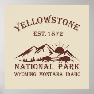 Nationaal park Yellowstone Poster