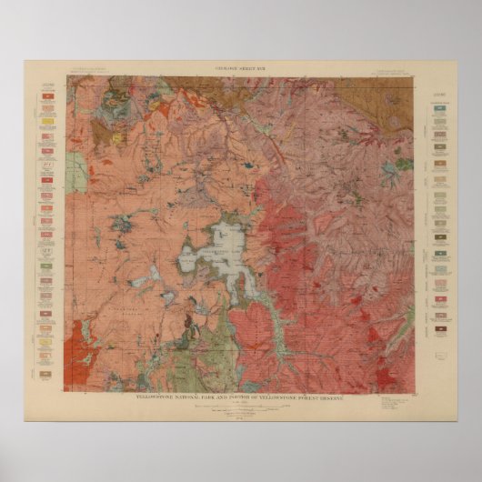 Nationaal Park Yellowstone Poster (Voorkant)