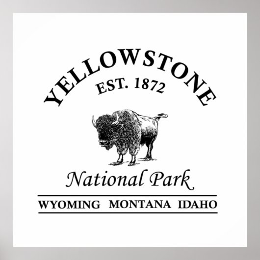 Nationaal park Yellowstone Poster (Voorkant)