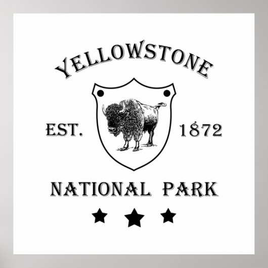 Nationaal park Yellowstone Poster (Voorkant)