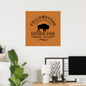 nationaal park yellowstone poster (Thuiskantoor)