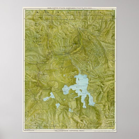 Nationaal Park Yellowstone Poster (Voorkant)