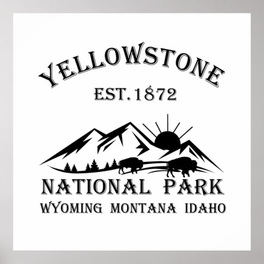 Nationaal park Yellowstone Poster (Voorkant)