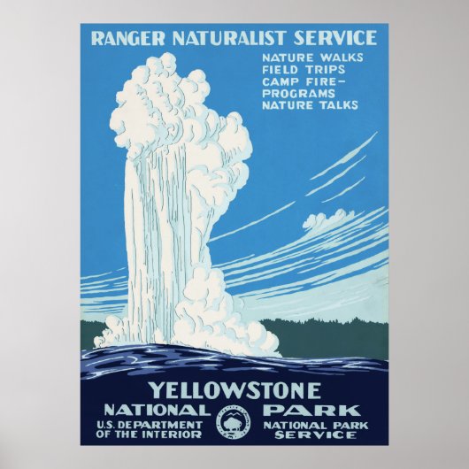 Nationaal Park Yellowstone Poster (Voorkant)