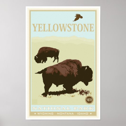 Nationaal Park Yellowstone Poster (Voorkant)
