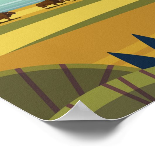 Nationaal park Yellowstone Poster (Hoek)