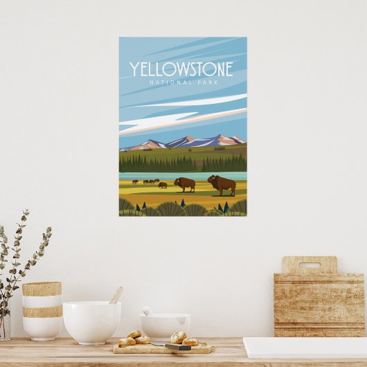 Nationaal park Yellowstone Poster (Keuken)