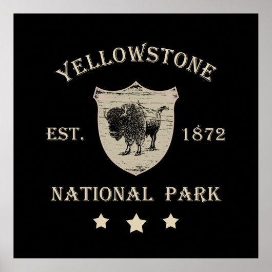 Nationaal park Yellowstone Poster (Voorkant)
