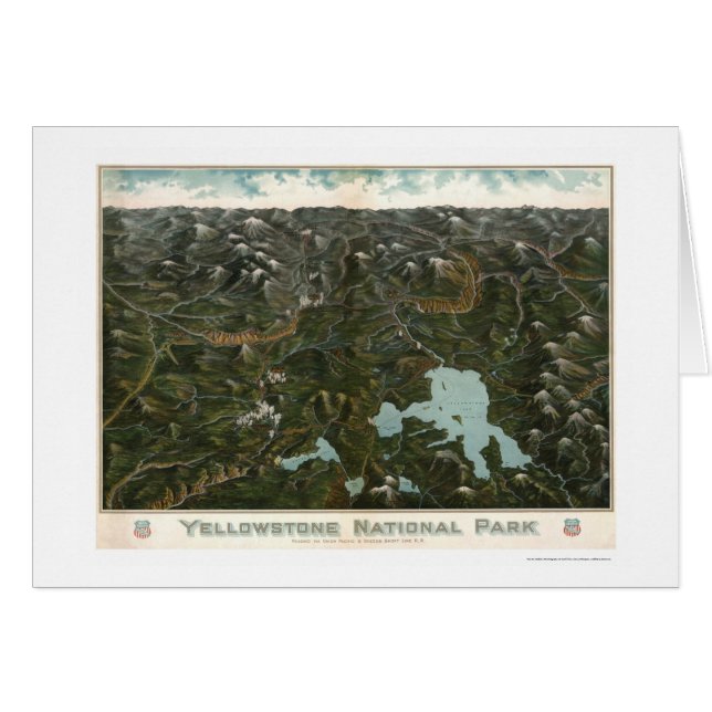 Nationaal Park Yellowstone Poster 1902 (Voorkant Horizontaal)