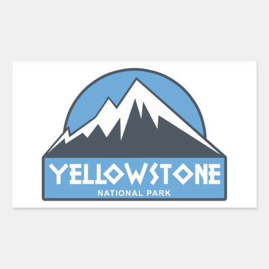 Nationaal Park Yellowstone Rechthoekige Sticker (Voorkant)
