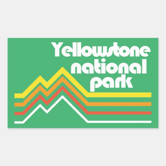 Nationaal Park Yellowstone Rechthoekige Sticker (Voorkant)