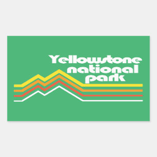 Nationaal Park Yellowstone Rechthoekige Sticker