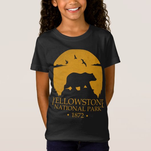 Nationaal Park Yellowstone Retro Beer USA T-shirt (Voorkant)