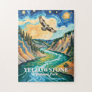 Nationaal Park Yellowstone Rivier Kleurrijke Vogel Legpuzzel