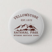 Nationaal park Yellowstone Ronde Button 5,7 Cm (Voorkant)