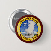 Nationaal Park Yellowstone Ronde Button 5,7 Cm (Voorkant /achterkant)