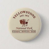 Nationaal park Yellowstone Ronde Button 5,7 Cm (Voorkant)