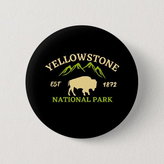 Nationaal Park Yellowstone Ronde Button 5,7 Cm (Voorkant)