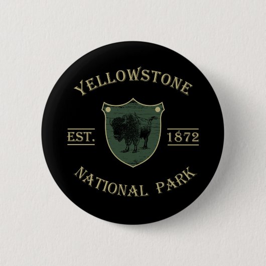 nationaal park yellowstone ronde button 5,7 cm (Voorkant)