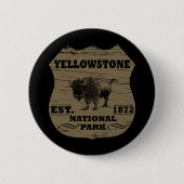 Nationaal park Yellowstone Ronde Button 5,7 Cm (Voorkant)