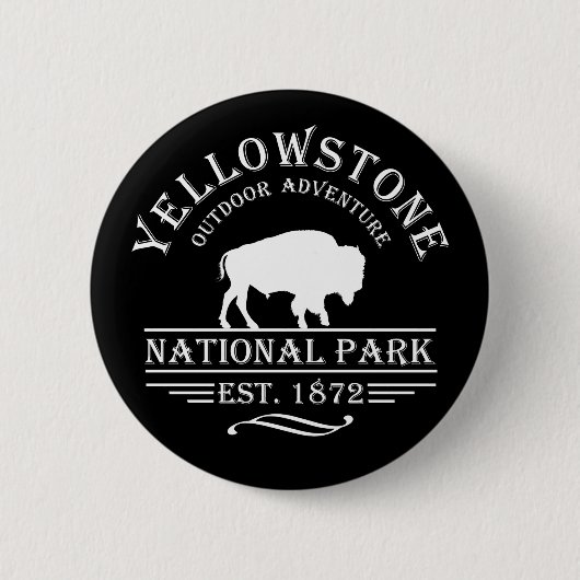 nationaal park yellowstone ronde button 5,7 cm (Voorkant)