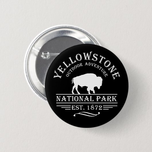 nationaal park yellowstone ronde button 5,7 cm (Voorkant /achterkant)