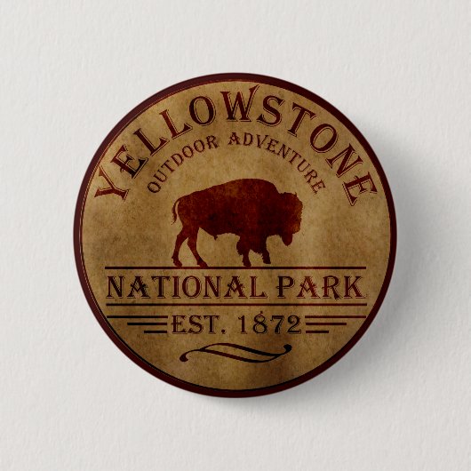 Nationaal park Yellowstone Ronde Button 5,7 Cm (Voorkant)