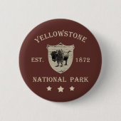 nationaal park yellowstone ronde button 5,7 cm (Voorkant)
