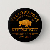 Nationaal park Yellowstone Ronde Button 5,7 Cm (Voorkant)