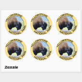 Nationaal Park Yellowstone Ronde Sticker (Vel)