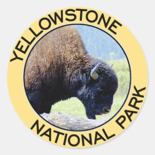 Nationaal Park Yellowstone Ronde Sticker