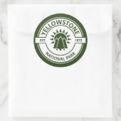 Nationaal Park Yellowstone Ronde Sticker (Tas)