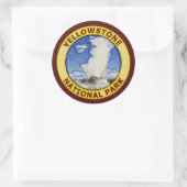 Nationaal Park Yellowstone Ronde Sticker (Tas)